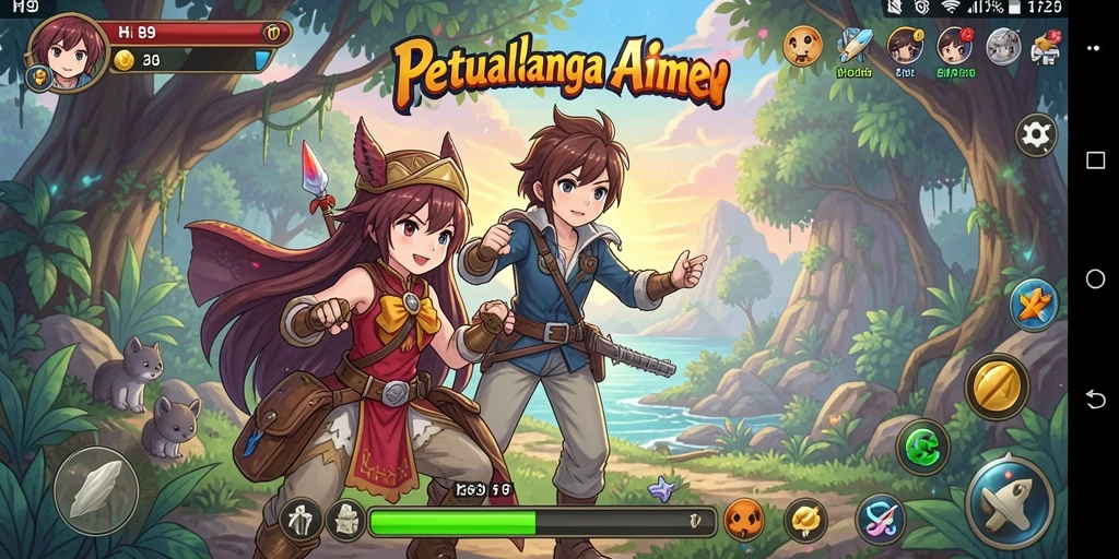 Tangkapan layar dari gameplay H89 yang menampilkan karakter dinamis dan world building yang kaya.
