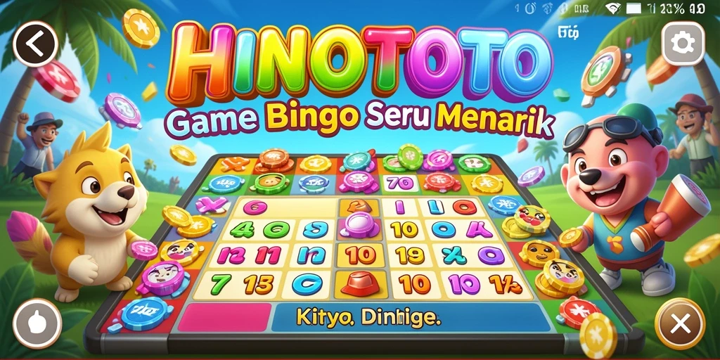 Tampilan gameplay HINOTOTO yang seru dengan suasana bingo yang mendebarkan.